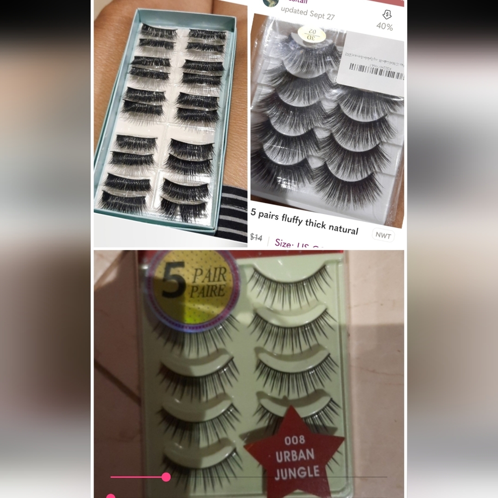 Large lot 15 Pairs sexy false lashes NEW IN PACKAGES